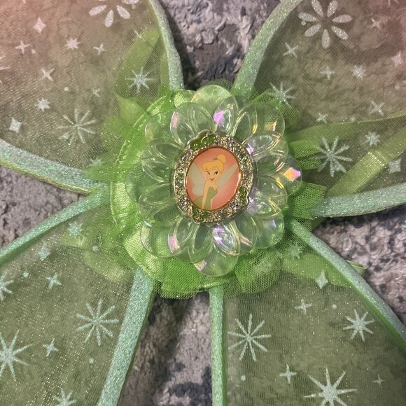 Disney Store Tinkerbell Green Feather Costume Dress Girl's 9/10 - Picture 3 of 15